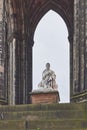 Scotland, Edinburgh, view of Walter Scott Monument in Scotland