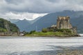 Scotland - Eilean Donan Castle - Iconic castle overlooking the loch and mountains Royalty Free Stock Photo