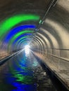 Colorful view of the canal tunnel in Falkirk in Scotland Royalty Free Stock Photo