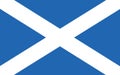 Scotland flag vector graphic. Rectangle Scottish flag illustration. Scotland country flag is a symbol of freedom, patriotism and