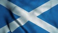 Scotland flag waving in the wind. National flag of Scotland. Sign of Scotland. 3d illustration Royalty Free Stock Photo