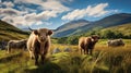 scotland highland cows Royalty Free Stock Photo