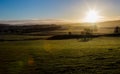 Scotland highlands at cold winter clear sunrise air