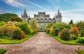 Scotland - Inveraray castle with flower garden, UK