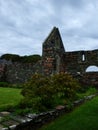 The ruins of Iona Nunnery standing on Iona Island in Scotland Royalty Free Stock Photo