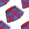 Scotland kilt plaid skirt seamless pattern traditional clothes Royalty Free Stock Photo