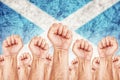 Scotland Labour movement, workers union strike Royalty Free Stock Photo
