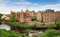 Scotland landscape - Dean village panorama in Edinburgh dramatic sunset, UK Royalty Free Stock Photo