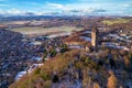 Scotland, monument to William Wallace in the city of Stirling, view from above Royalty Free Stock Photo