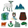 Scotland related icon set