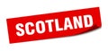 Scotland sticker. Scotland square peeler sign.