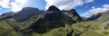 Scotland-Three Sister Mountain range in Glencoe Royalty Free Stock Photo