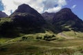 Scotland-Three Sister Mountain range in Glencoe Royalty Free Stock Photo