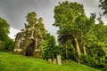 SCOTLAND, UNITED KINGDOM - MAY 30, 2019: Medieval Scottish cemeteries and ancient graves.