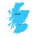 Scotland vector map silhouette isolated on white background. High detailed silhouette illustration. clean design