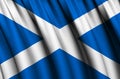 Scotland waving flag illustration.