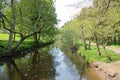 Scotlands Parks Lucious Greenery and a Gentle Flowing River with Reflections on the Water