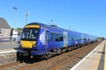 Scotrail dmu train in Carnoustie railway station