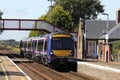 Scotrail dmu train passing Barry Links station Royalty Free Stock Photo