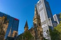 Scots Church and Westpac bank building on Collins street in Melbourne