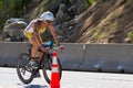 Scott Bowe in the Coeur d' Alene Ironman cycling event Royalty Free Stock Photo