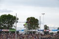 Pole Vault jump of Scott Houston at FBK games in Fanny Blankers Koen Stadium in Hengelo Royalty Free Stock Photo