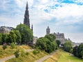 Scott monument in Edimburgh city Royalty Free Stock Photo