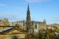 Scott Monument in Princes Street Gardens, in Edinburgh, Scotland Royalty Free Stock Photo