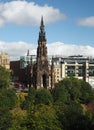 The Scott Monument in Princes Street Gardens Edinburgh Scotland Royalty Free Stock Photo