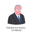 Scott Morrison portrait illustration