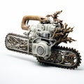 Scott Robinson\'s New Sculpture Chainsaws In The Style Of Aaron Horkey Royalty Free Stock Photo