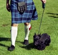 Scottie dog and kilt Royalty Free Stock Photo