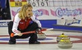 Scotties curling jennifer jones talks Royalty Free Stock Photo