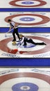 Scotties curling smith-dacey sheets Royalty Free Stock Photo
