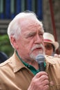 Scottish actor Brian Cox speaking at the Equity Union rally in central London, UK. Royalty Free Stock Photo