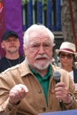 Scottish actor Brian Cox speaking at the Equity Union rally in central London, UK. Royalty Free Stock Photo