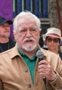 Scottish actor Brian Cox speaking at the Equity Union rally in central London, UK. Royalty Free Stock Photo