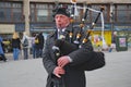 Scottish Bagpiper, Edinburg, Scotland Royalty Free Stock Photo