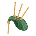 Scottish bagpipes icon, cartoon style Royalty Free Stock Photo