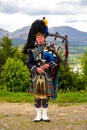 Scottish bagpipes traditional singer , The Real McCoy Royalty Free Stock Photo