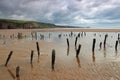 Scottish beach at low tide Royalty Free Stock Photo