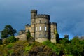 Scottish castle in storm, Edinburgh Royalty Free Stock Photo