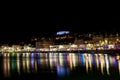 Scottish Coastal Town at Night