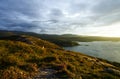 Scottish coastline at sunset Royalty Free Stock Photo