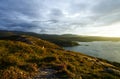 Scottish coastline at sunset