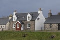 Scottish cottage with a red doorway