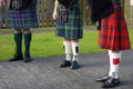 Scottish culture: three kilts Royalty Free Stock Photo