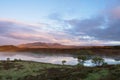 Scottish glen during sunset Royalty Free Stock Photo