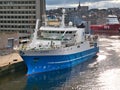 The Scottish Government`s fisheries research vessel MRV Scotia moored at Aberdeen Royalty Free Stock Photo