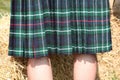 Scottish green kilt Royalty Free Stock Photo